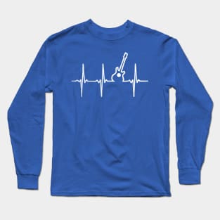 Guitar Acoustic Heartbeat Long Sleeve T-Shirt
